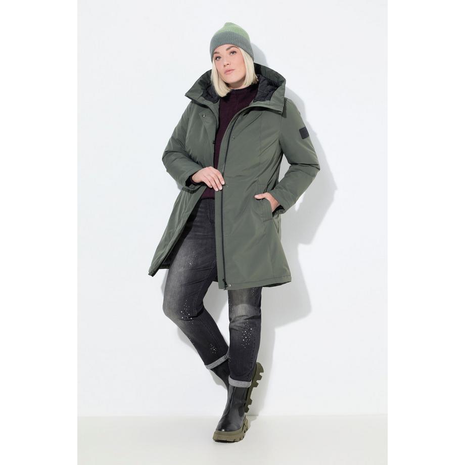 Ulla Popken Manteau Fonctionnel Imperméable à Capuche  