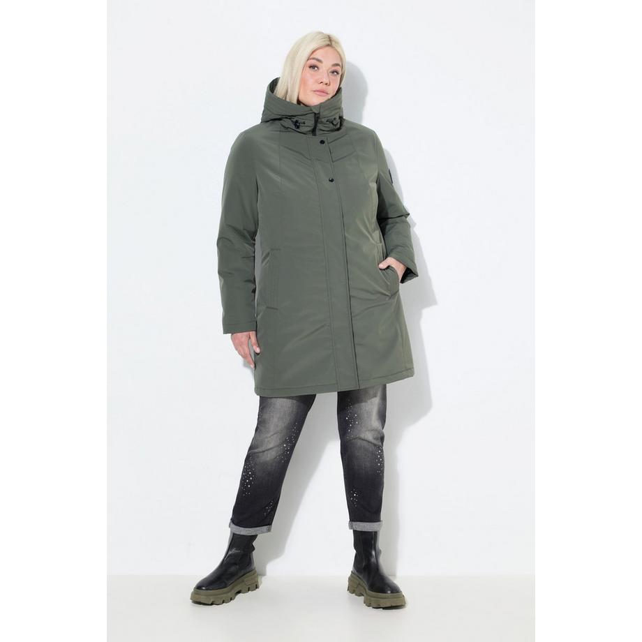Ulla Popken Manteau Fonctionnel Imperméable à Capuche  