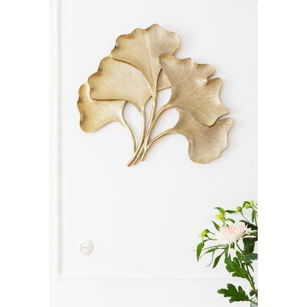 KARE Design Decorazione da parete Ginkgo Gold Large  