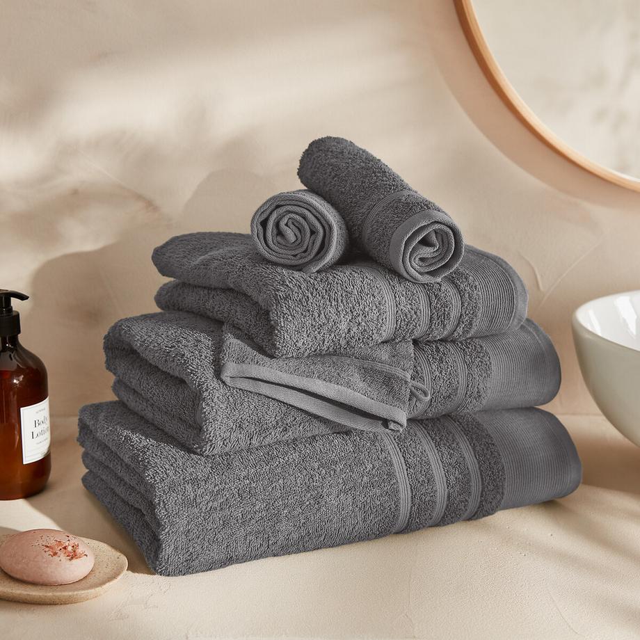 La Redoute Intérieurs Lot 4 serviettes d'invité éponge 600 g/m²  