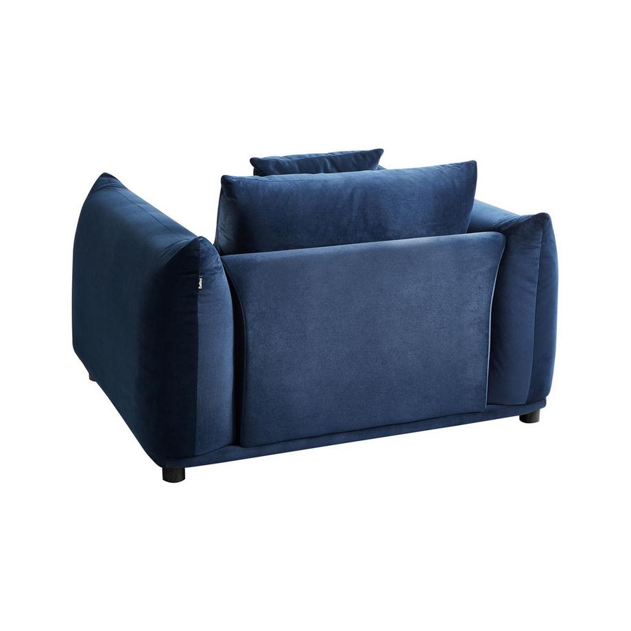Beliani Fauteuil en Velours Glamour LUVOS  