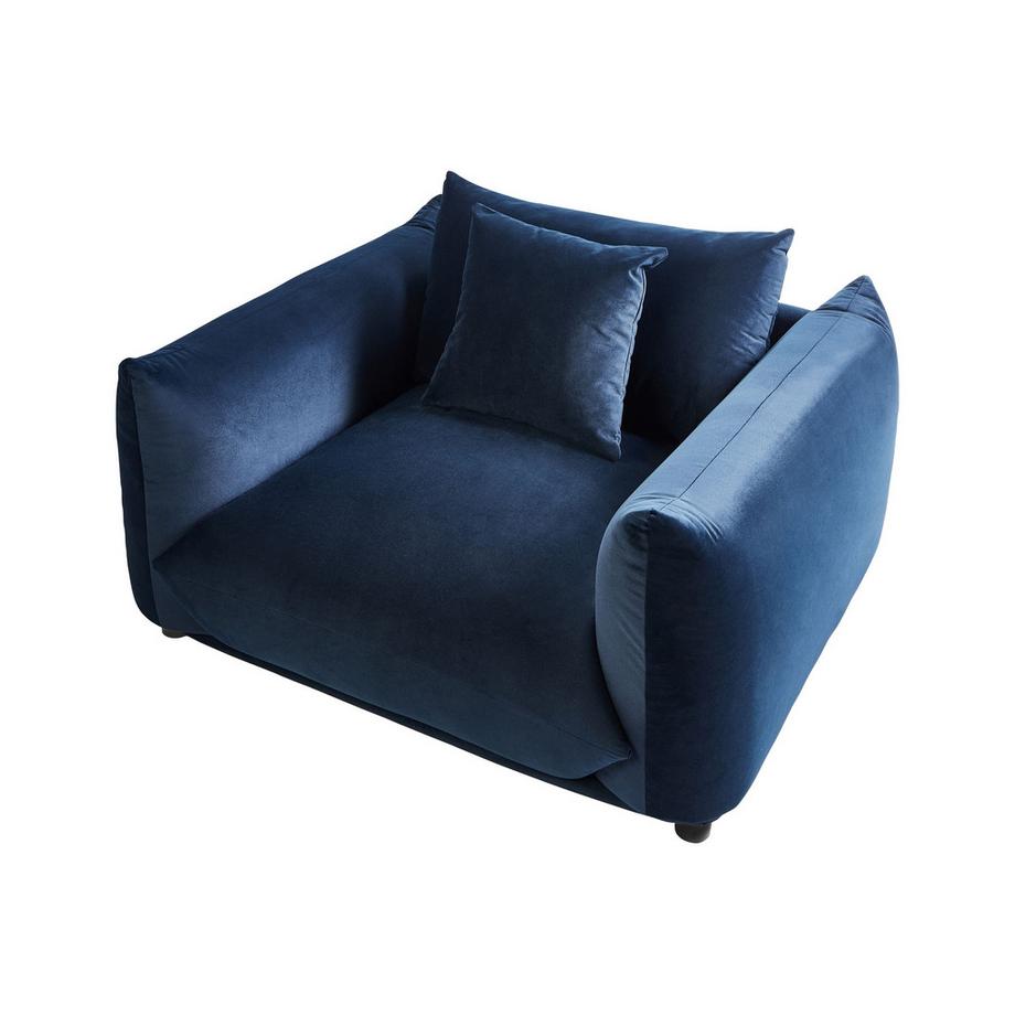 Beliani Fauteuil en Velours Glamour LUVOS  