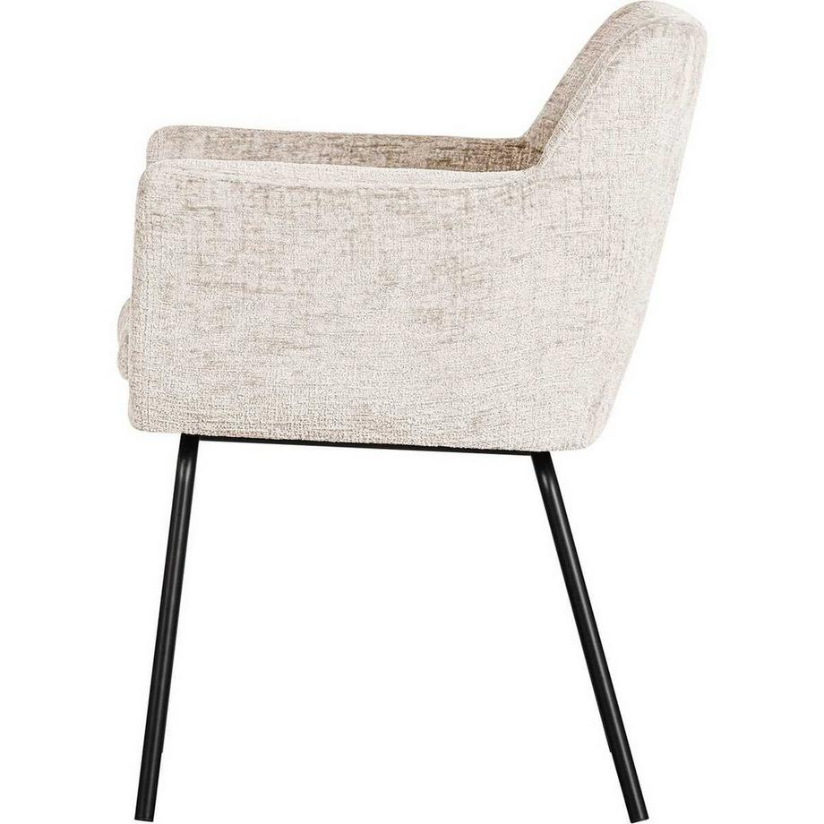 mutoni Chaise avec accoudoirs Kam blanc cassé  