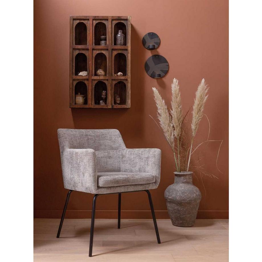 mutoni Chaise avec accoudoirs Kam blanc cassé  