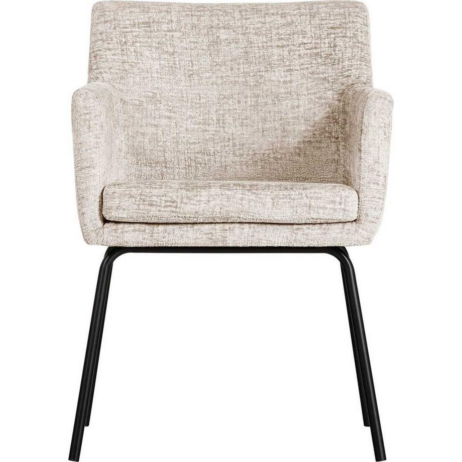 mutoni Chaise avec accoudoirs Kam blanc cassé  