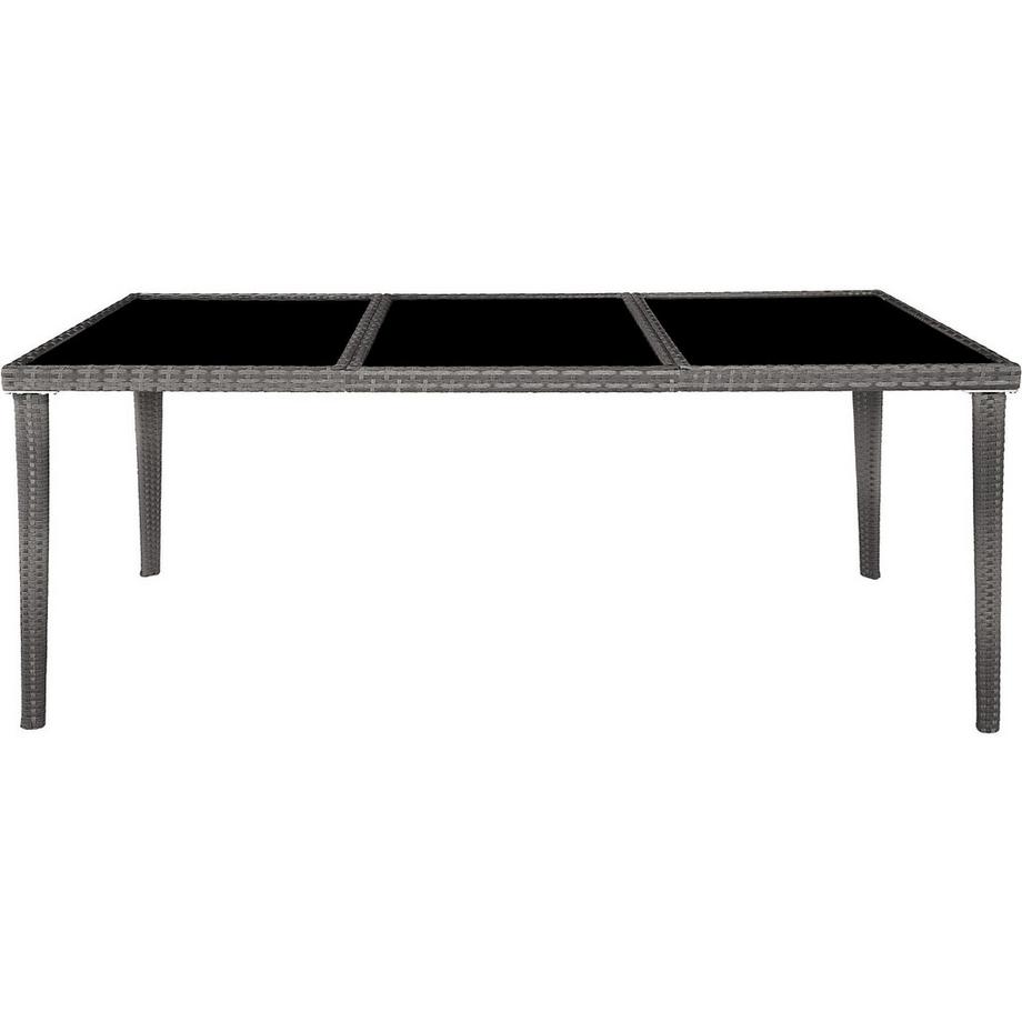 Tectake Aluminium Rattan Sitzgruppe Menorca wetterfest und UV-beständig 2 Bezugssets  