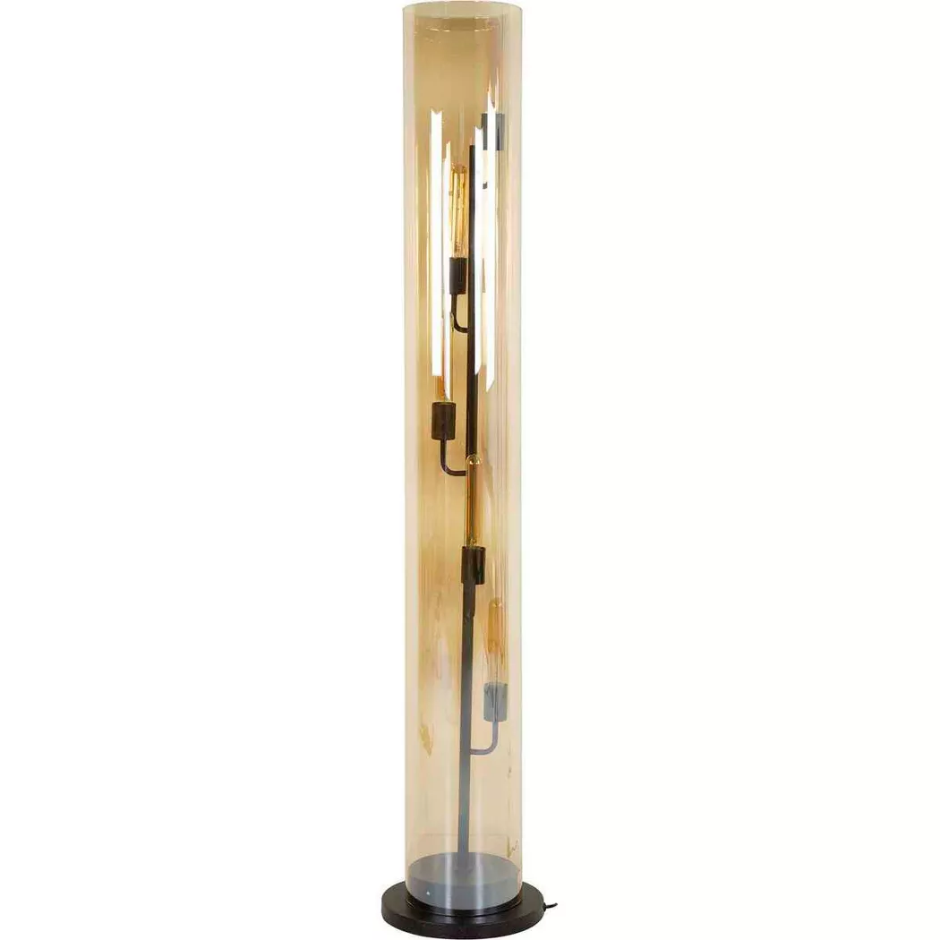 mutoni industrial – Stehlampe Tube Amber Glass 153, One Size