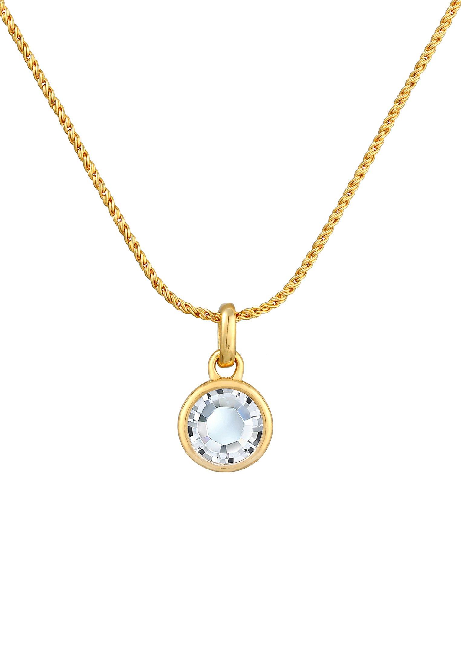 Elli  Collier Femmes Pendentif Solitaire Cordon Avec Cristal 