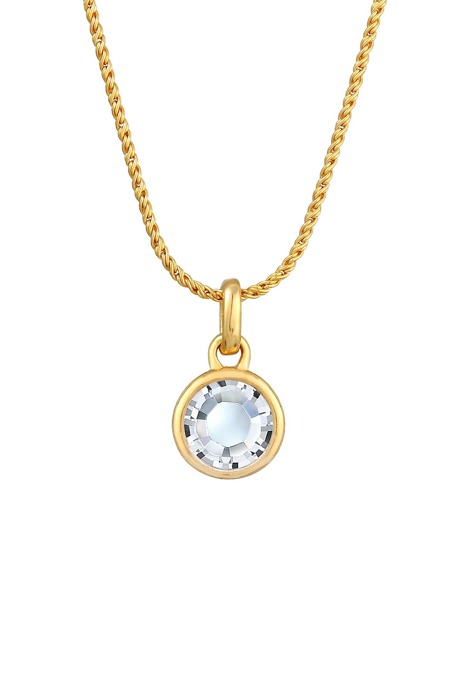 Elli  Collier Femmes Pendentif Solitaire Cordon Avec Cristal 