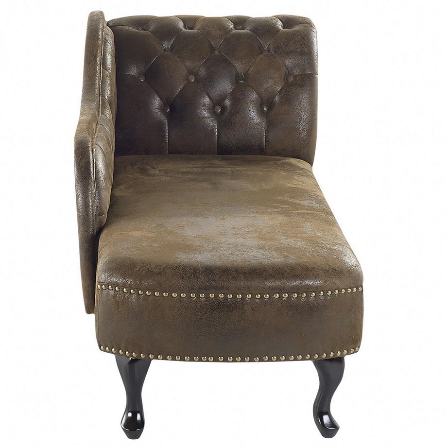 Beliani Rechtsseitige Chaiselongue aus Kunstwildleder  NIMES  