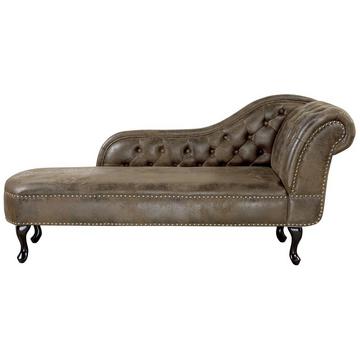 Chaise longue versione destra en Scamosciato sintetico Glamour NIMES