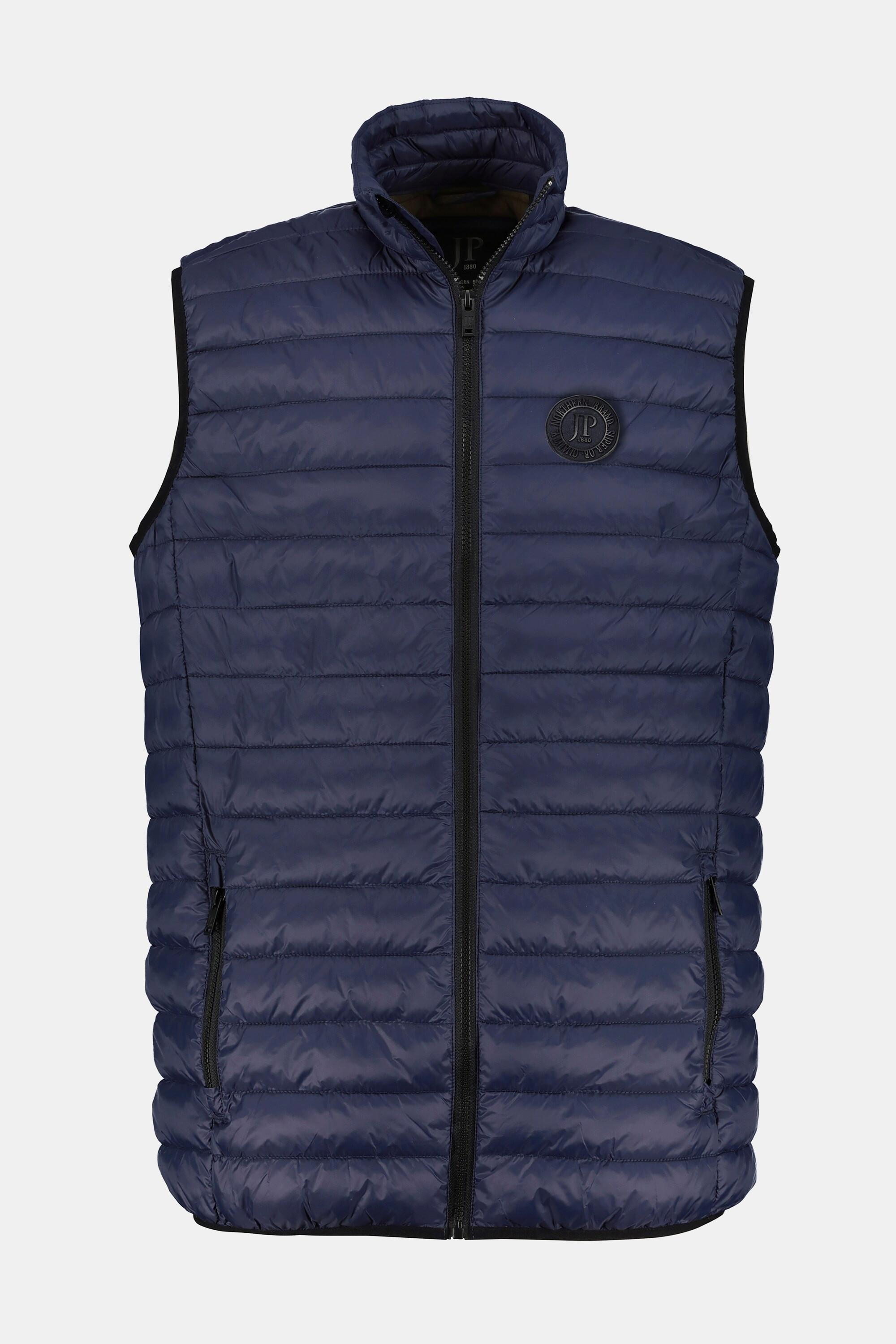 JP1880  Gilet trapuntato con colletto alto e interno di colore contrastante 