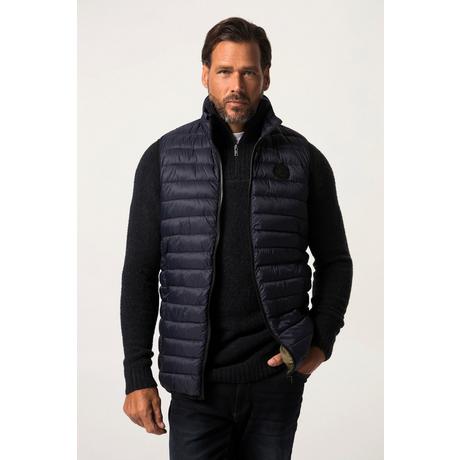 JP1880  Gilet trapuntato con colletto alto e interno di colore contrastante 