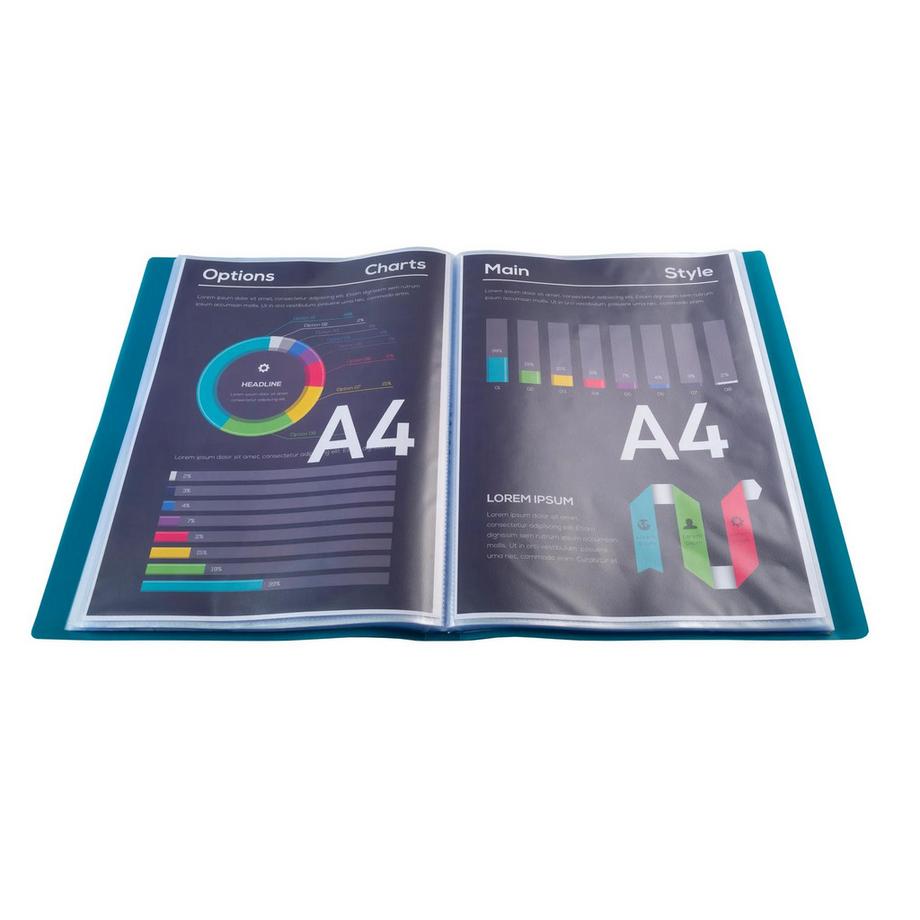 Exacompta Portalistino Opak polipropilene flessibile, 100 buste leggermente goffrate - A4  