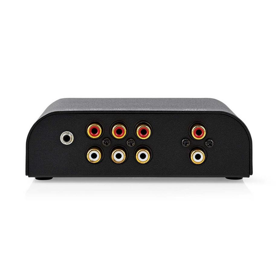 Nedis  Analoger Audio-Umschalter | 4-Port Port(s) | Anschluss Eingang: 1x 3,5 mm Audio Input / 3x (2x RCA Female) | Anschluss Ausgang: 1x (2x RCA Female) | Bedienungsanleitung | Metall | Anthrazit 