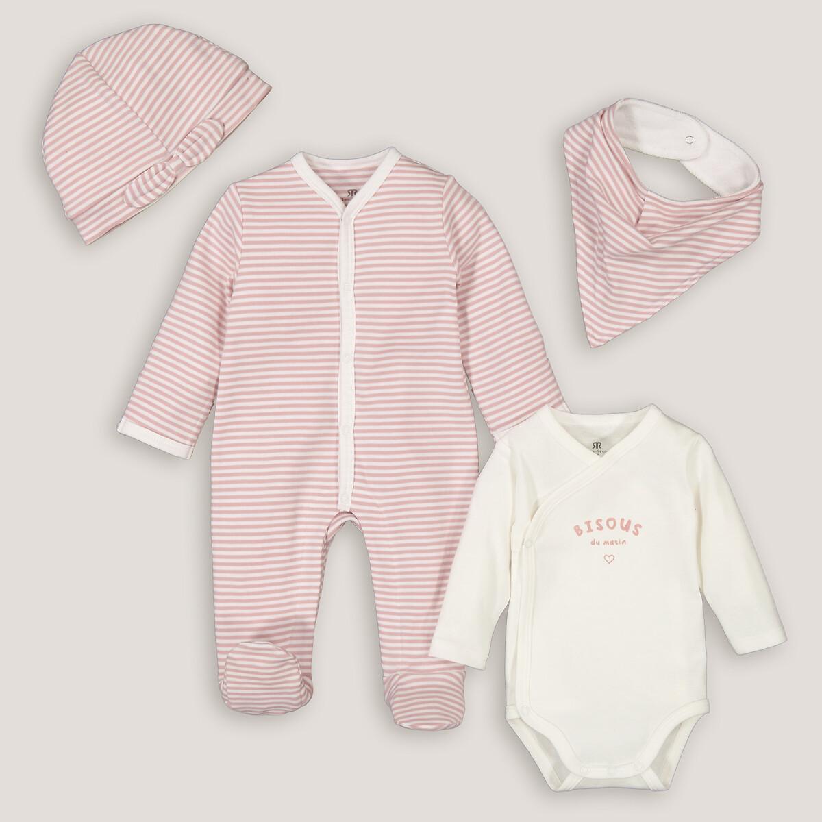 Image of 4-teiliges Set Für Neugeborene Unisex Rosa 3 mesi