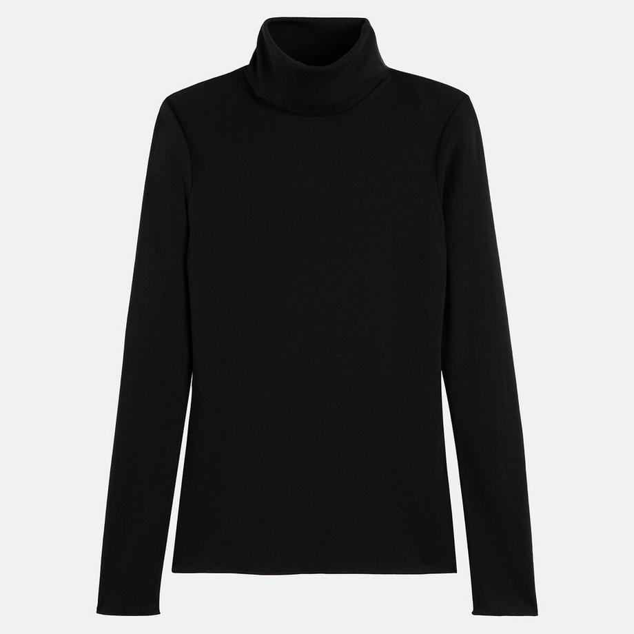 La Redoute Collections T-shirt Collo Alto Misto Lyocell  