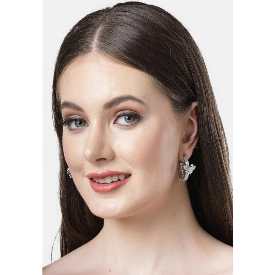 AVANT-GARDE PARIS  Diva Kollektion Zarte Schmetterling-Zirkonia-Creolen 