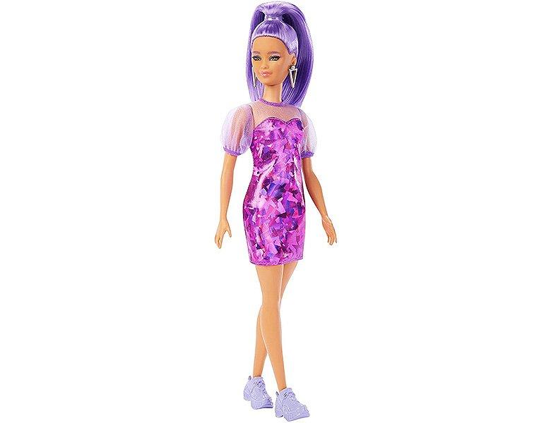 Barbie  Fashionistas Puppe im Lila-Monochrom Kleid 