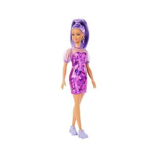 Barbie  Fashionistas Puppe im Lila-Monochrom Kleid 