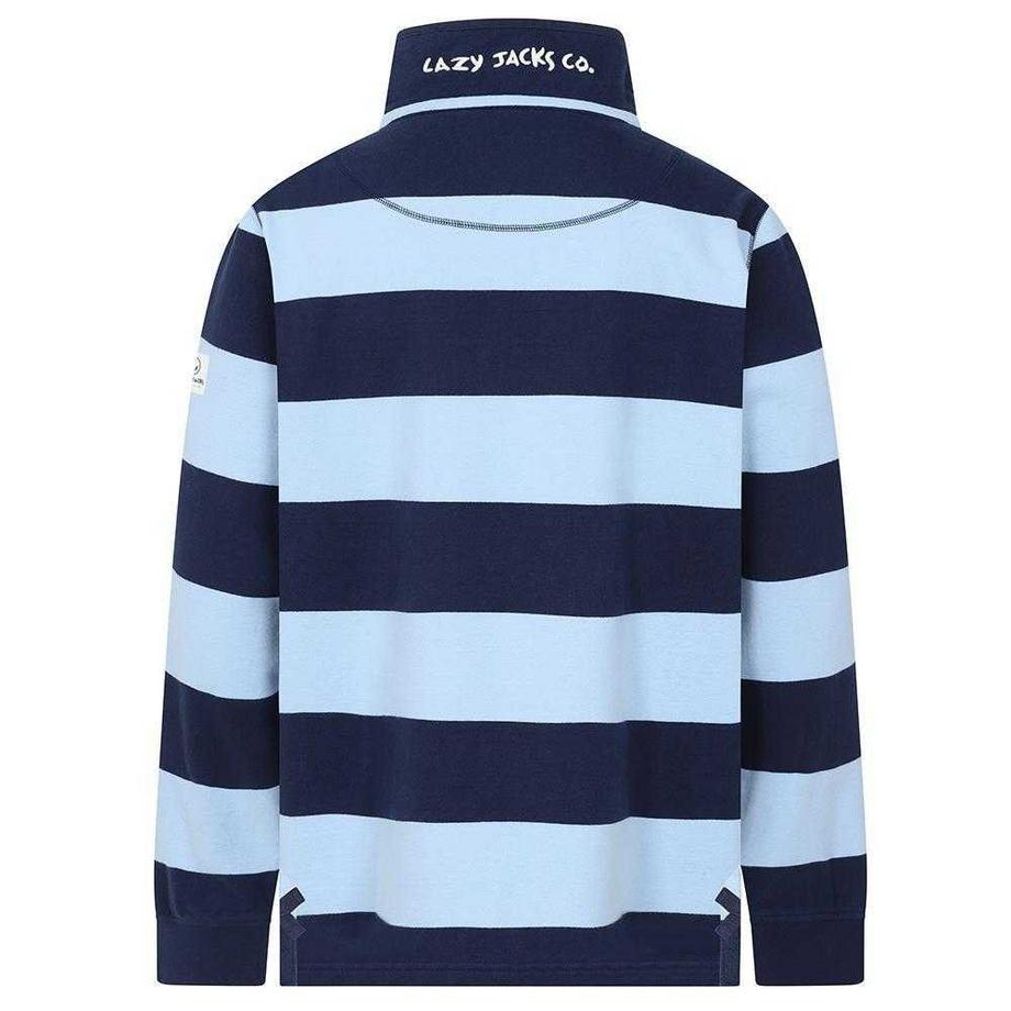 Lazy Jacks Sweatshirt rayé avec fermeture éclair courte  