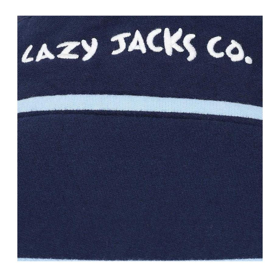 Lazy Jacks Sweatshirt rayé avec fermeture éclair courte  
