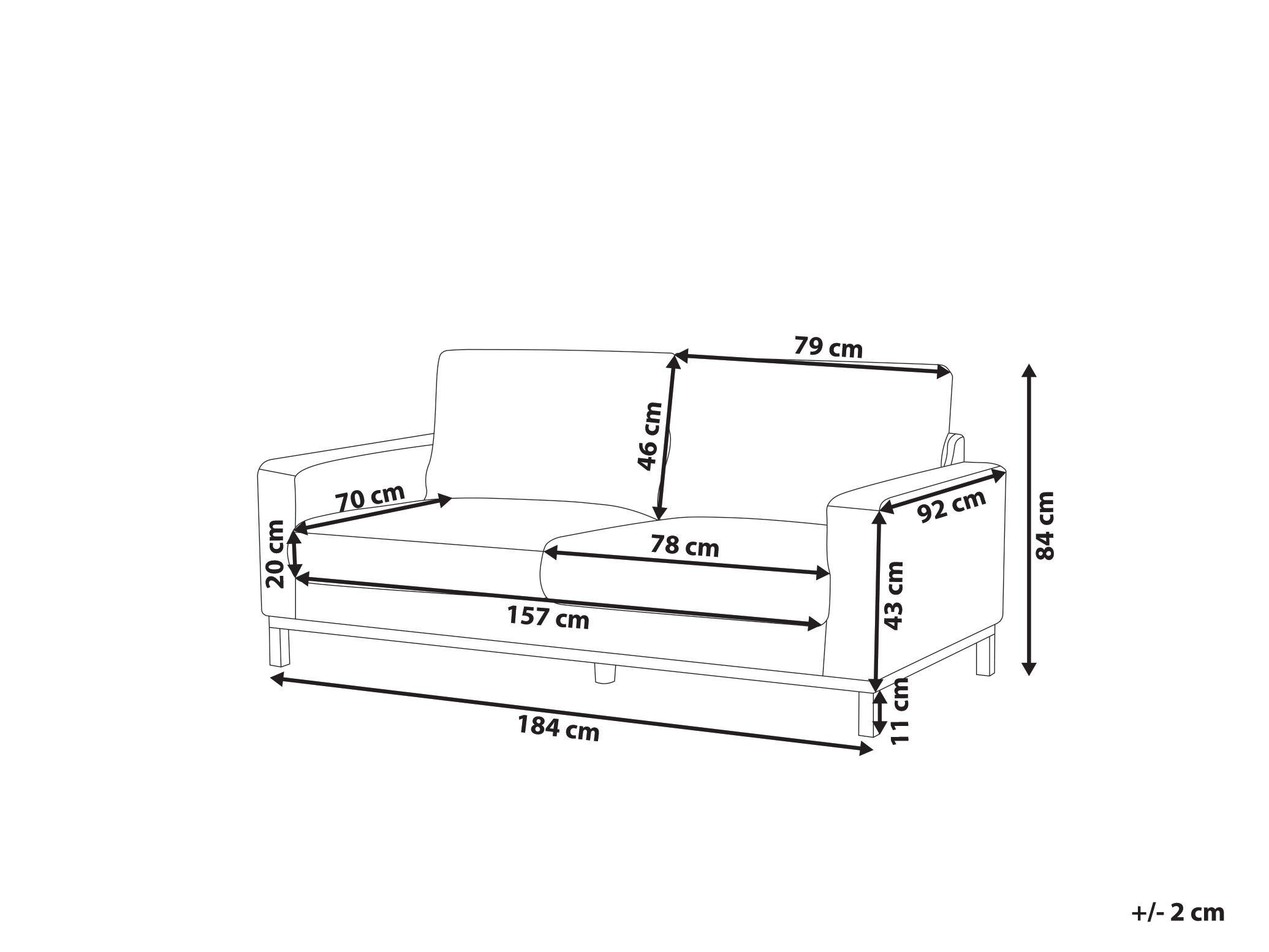 Beliani 2 Sitzer Sofa aus Polyester Modern SIGGARD  