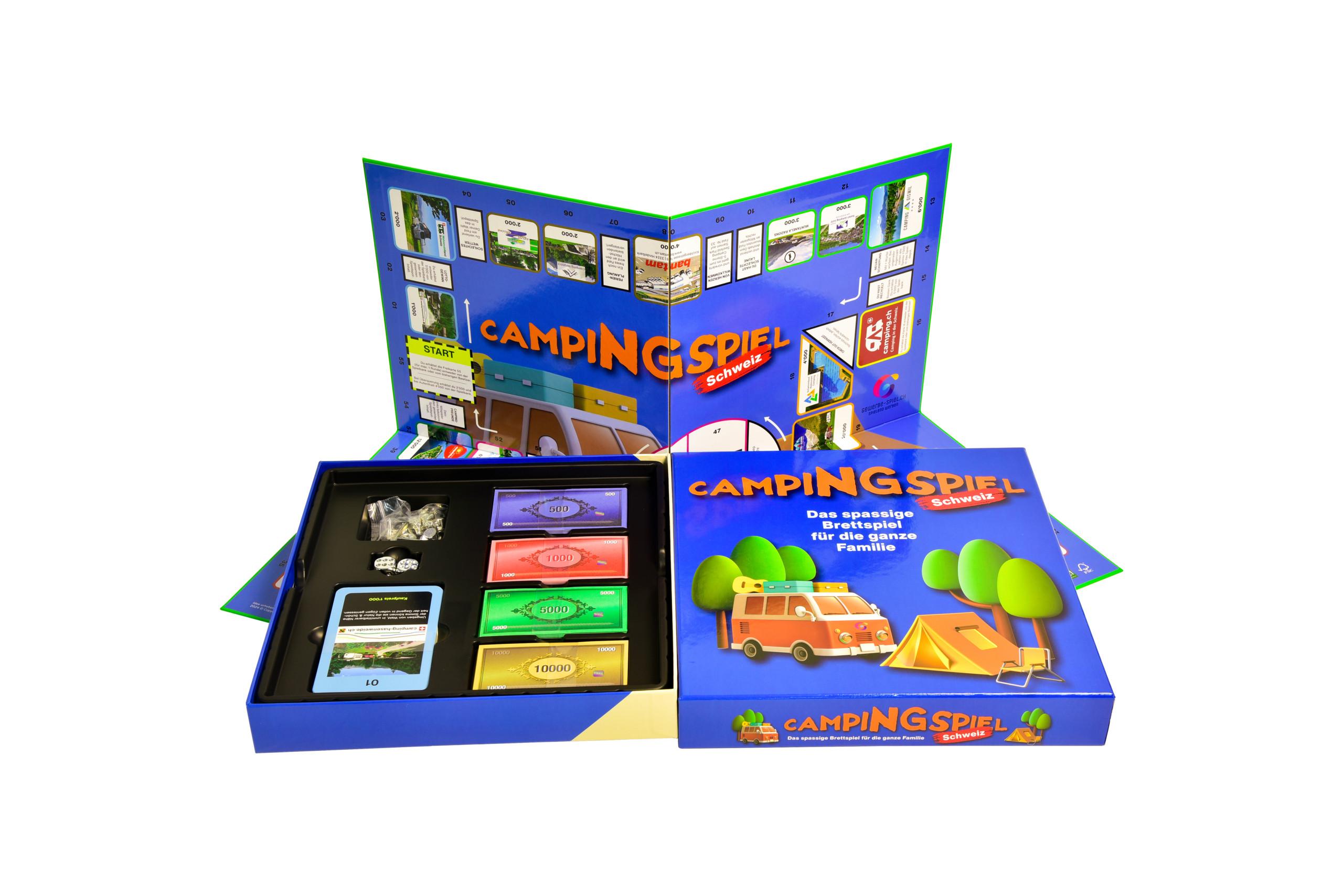 GEWERBE-SPIEL  Brettspiel CAMPINGSPIEL Schweiz (Deutsch) 