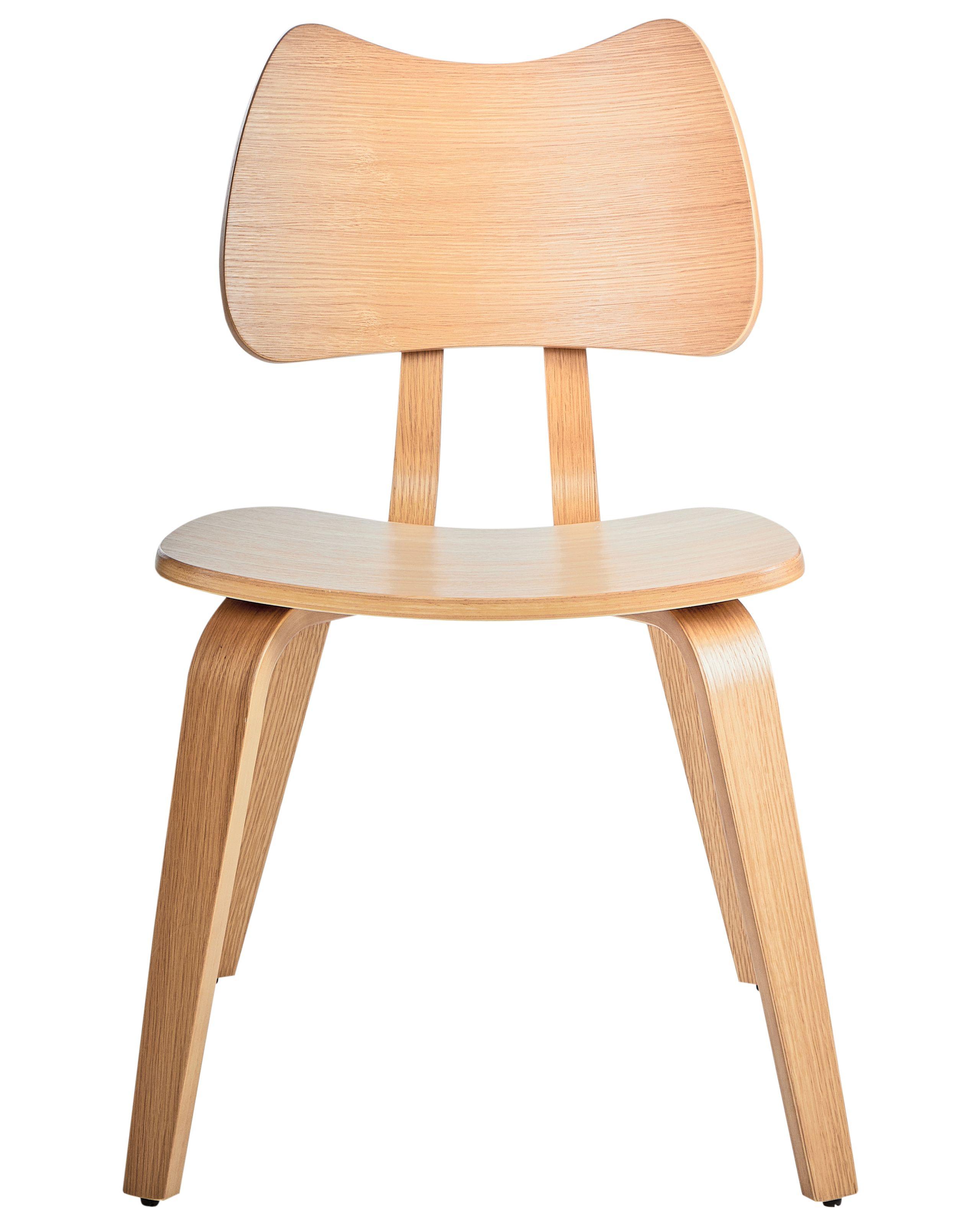 Beliani Set di 2 sedie da pranzo en Legno di caucciù Retrò DIANA  