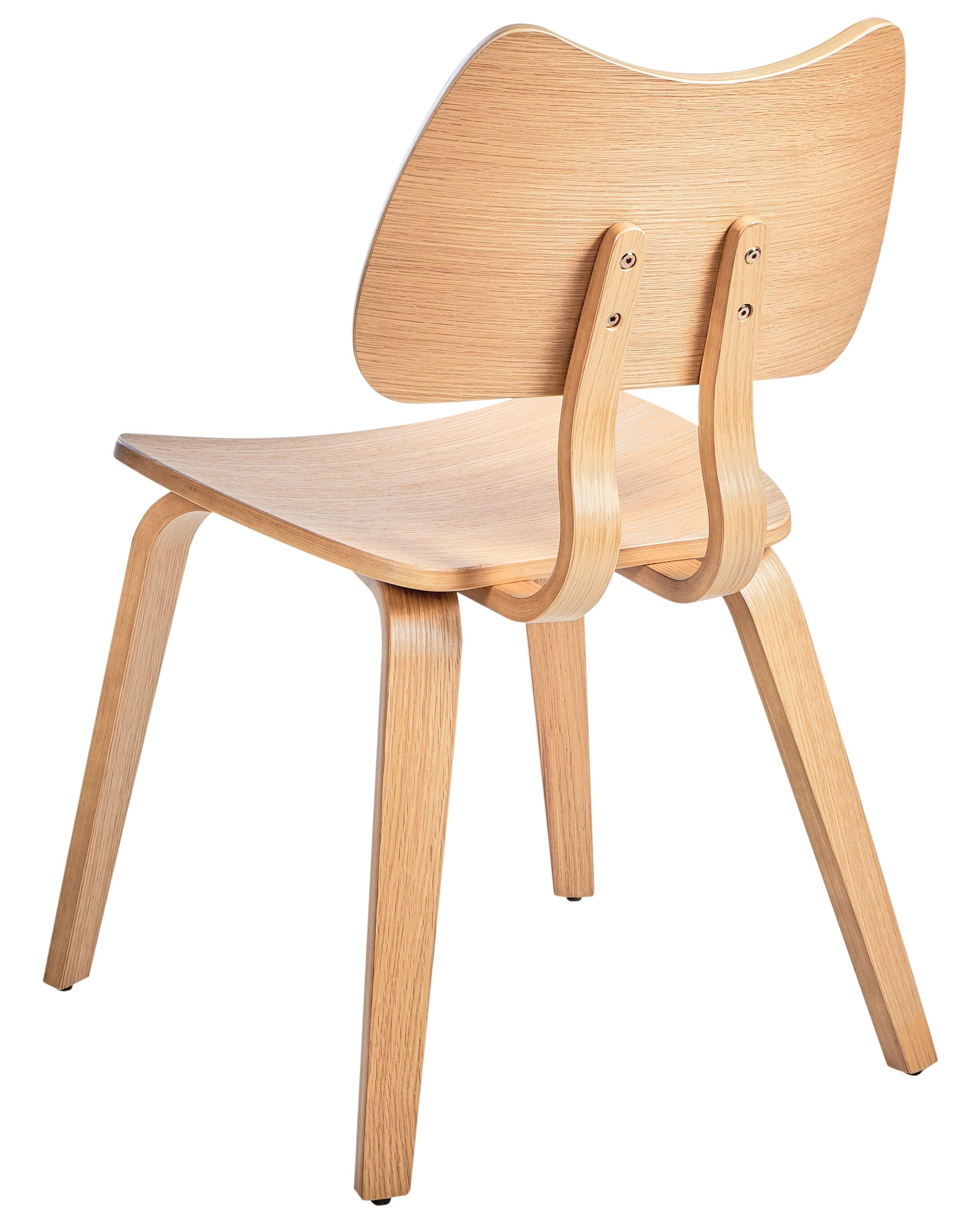 Beliani Set di 2 sedie da pranzo en Legno di caucciù Retrò DIANA  