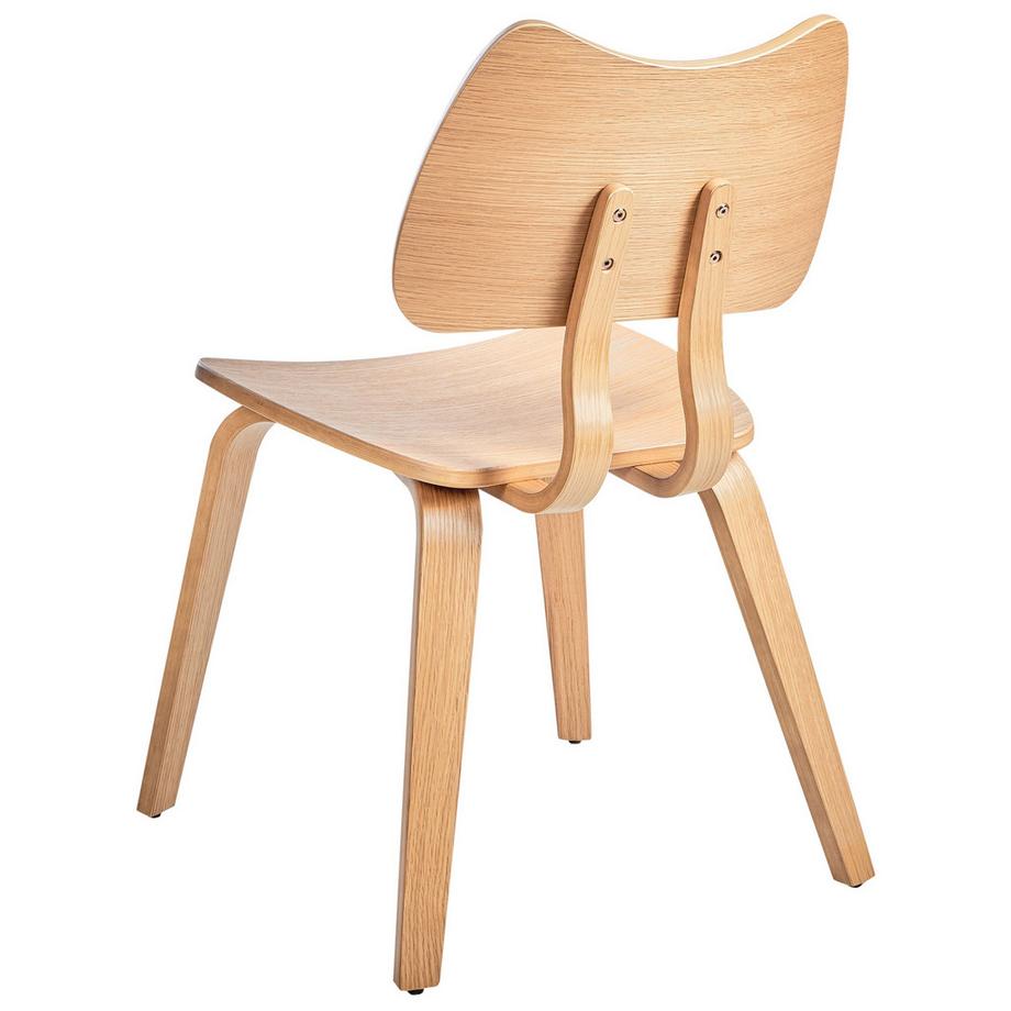 Beliani Esszimmerstuhl 2er Set aus Gummibaumholz Retro DIANA  