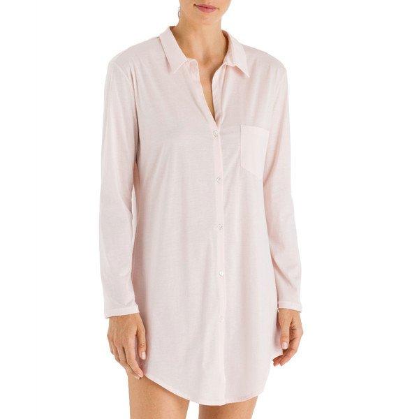 Image of Cotton Deluxe - Nachthemd Langarm Damen Rosa XL
