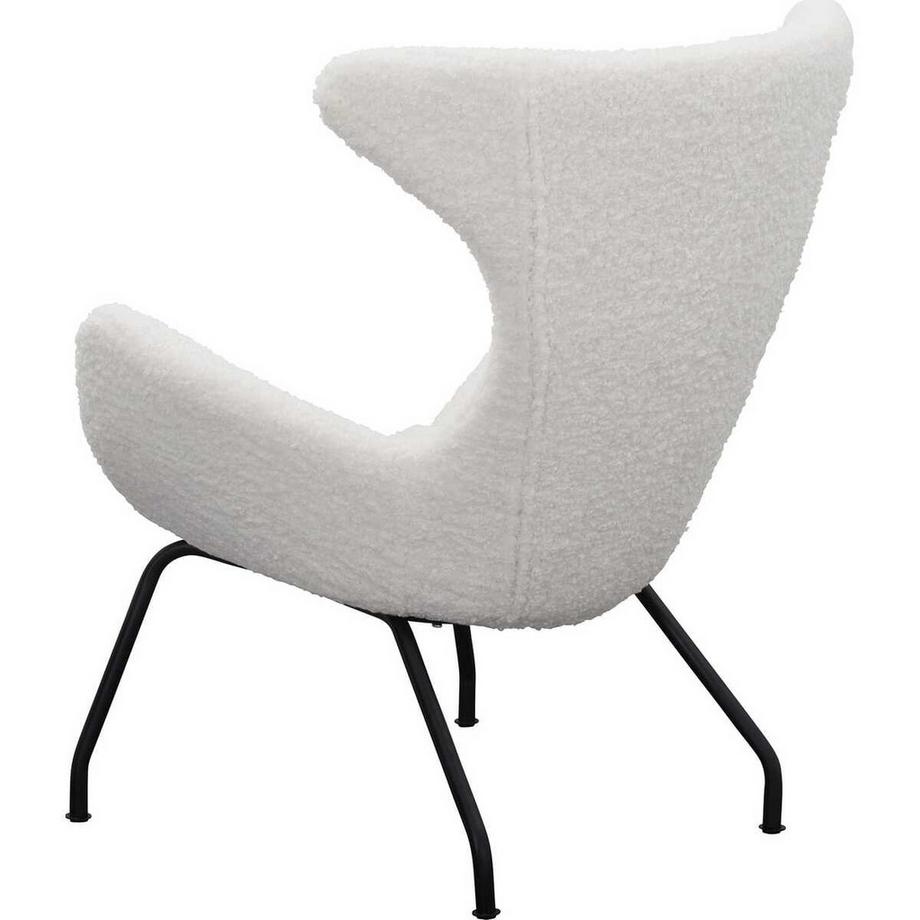 mutoni Fauteuil relax en fourrure de nounours blanc  