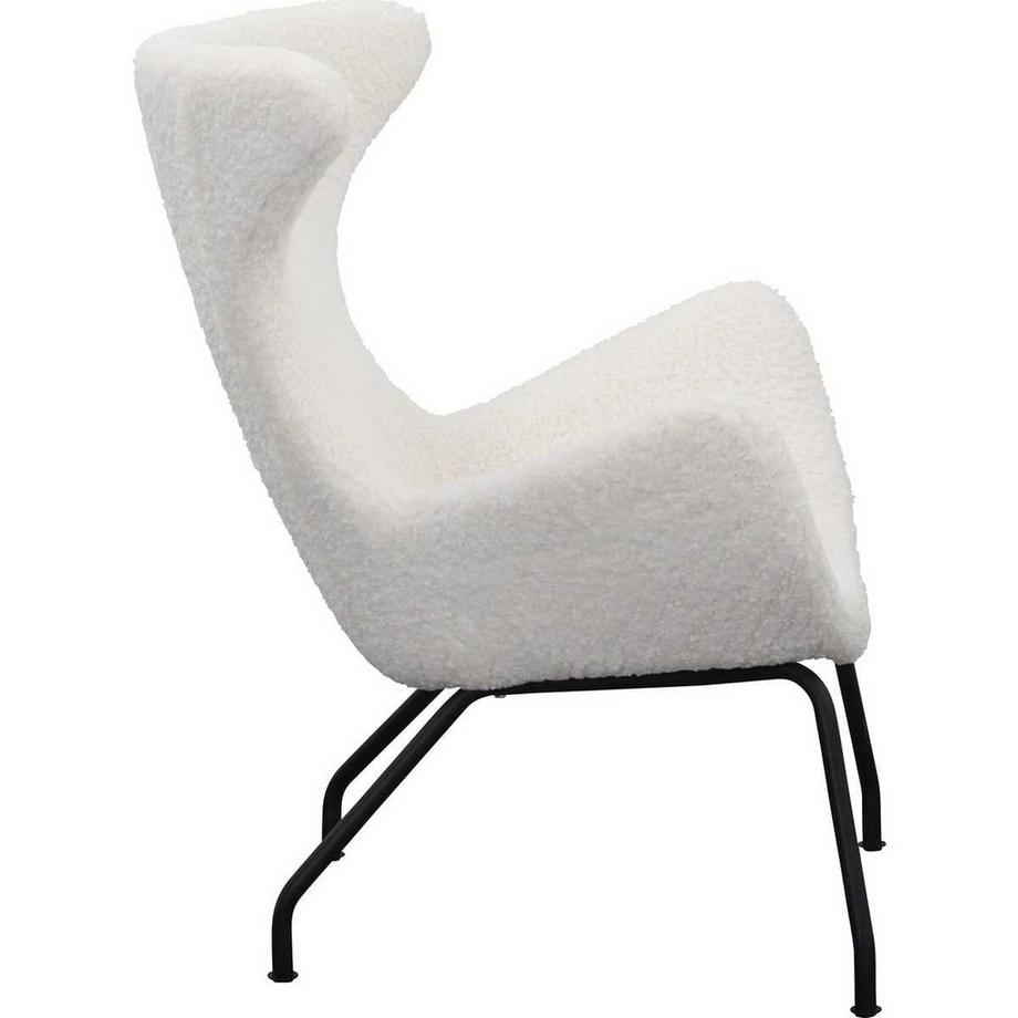 mutoni Fauteuil relax en fourrure de nounours blanc  