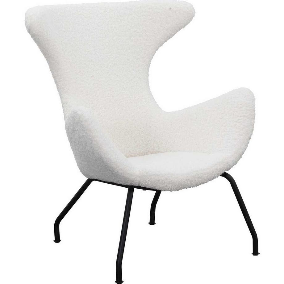 mutoni Fauteuil relax en fourrure de nounours blanc  