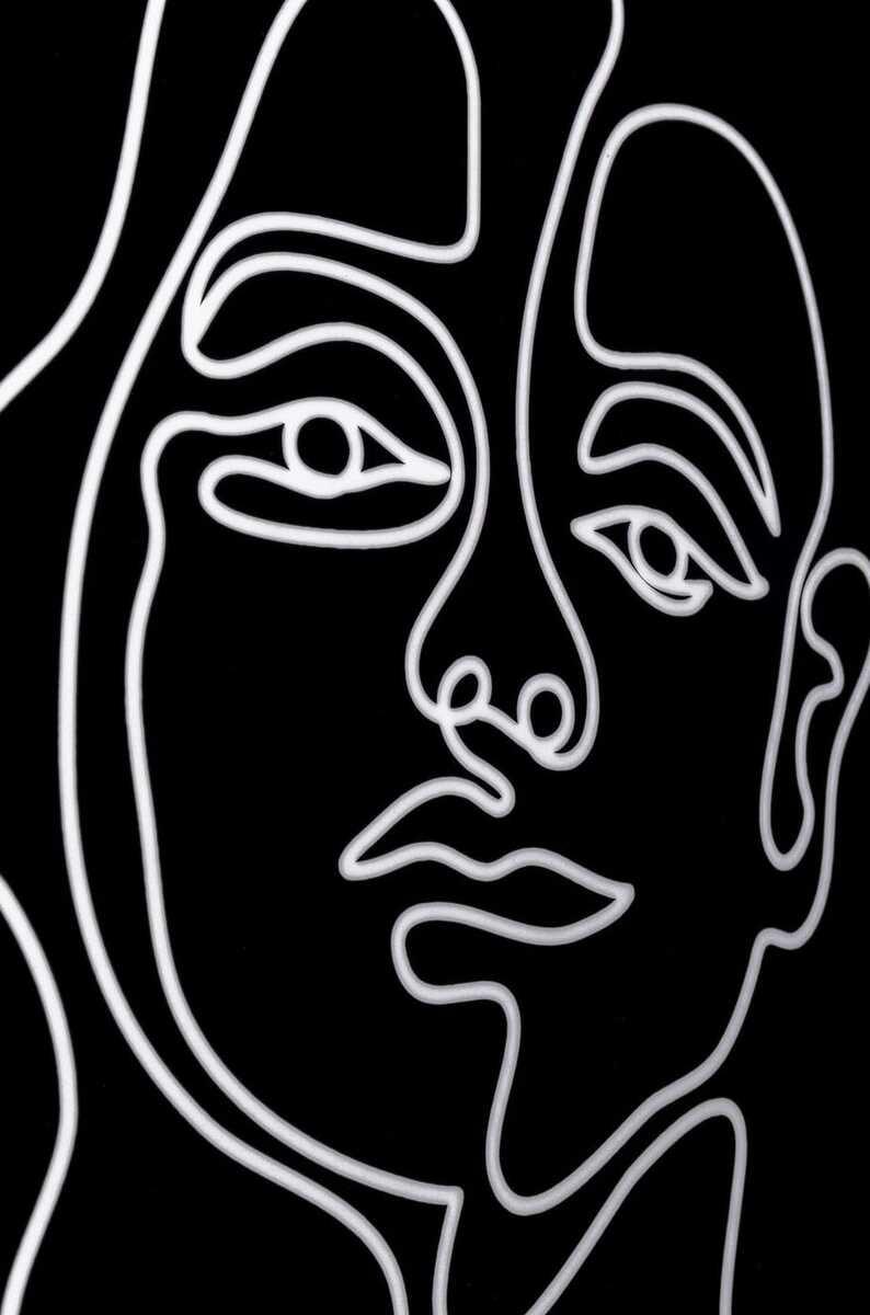 KARE Design Quadro incorniciato Faccia Arte Donna 60x80  