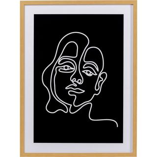 KARE Design Gerahmtes Bild Faccia Arte Woman 60x80  