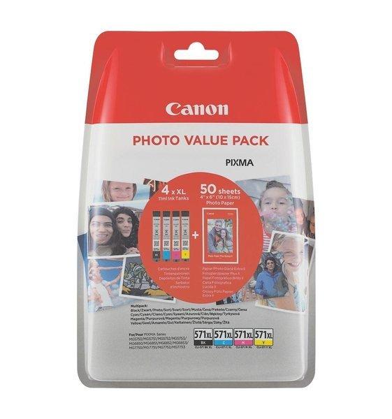 Canon  CLI-571XL Photo Value Pack (M, C, G, BK, Druckkopf) 