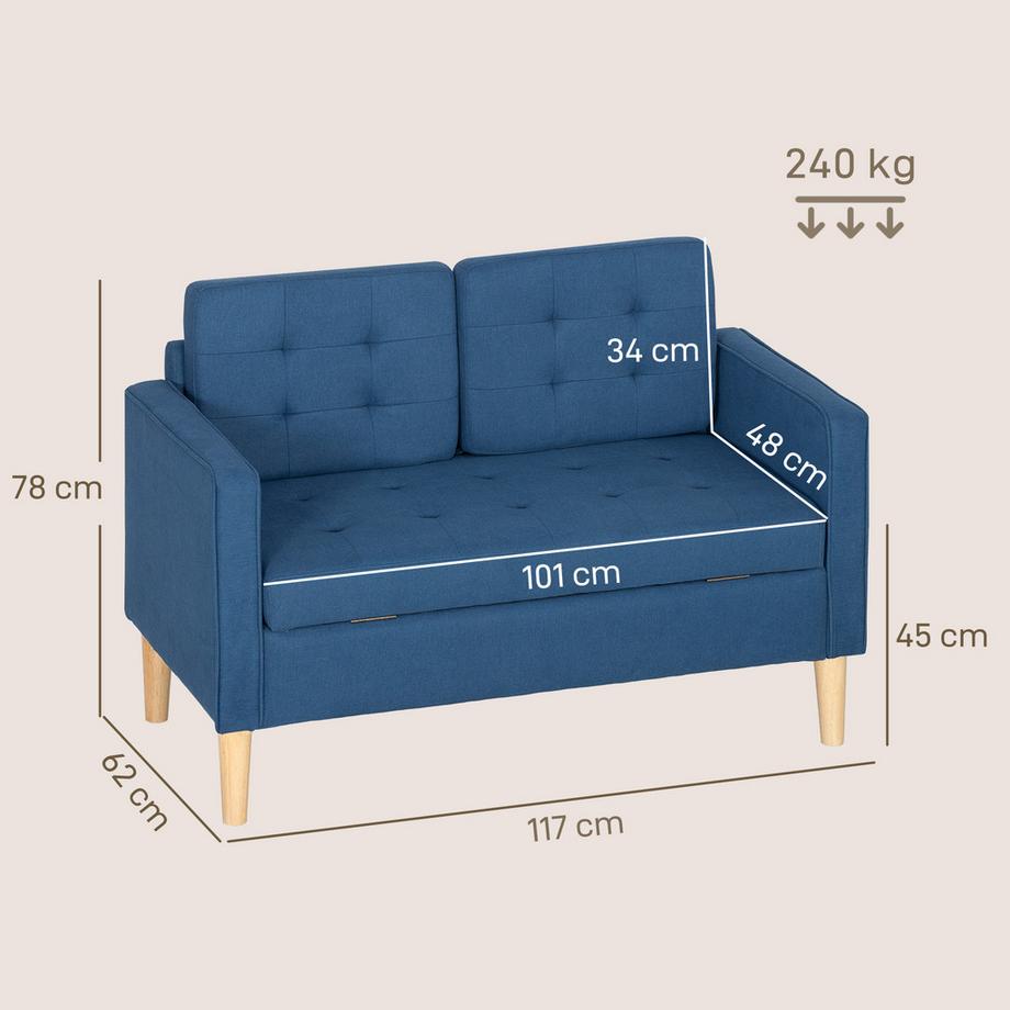 HOMCOM 2 Sitzer Sofa  
