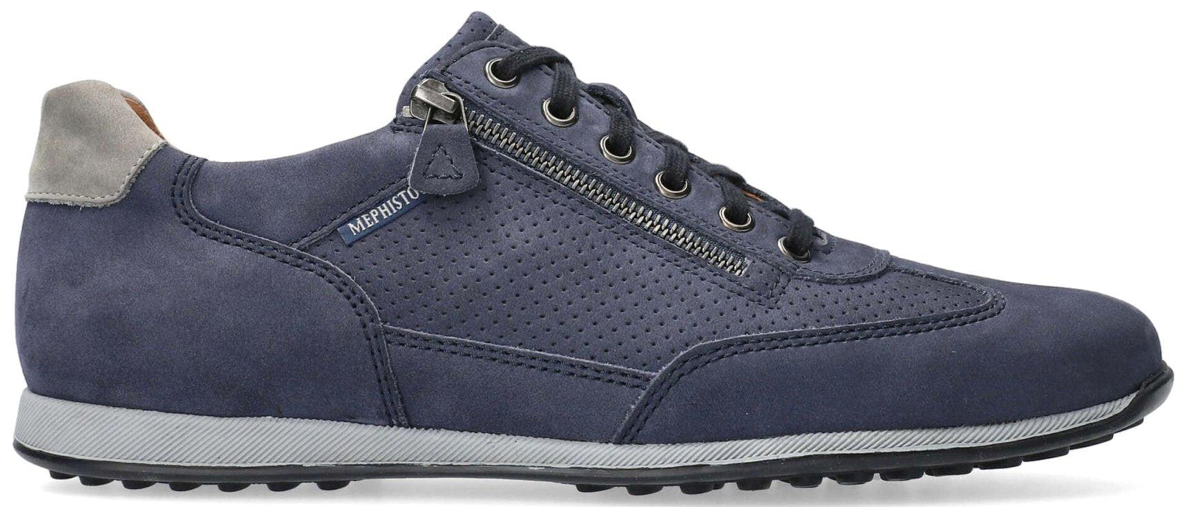 Image of Leon - Nubuk Sneaker Herren Blau 44.5
