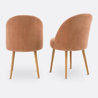 La Redoute Intérieurs Lot de 2 fauteuils de table velours côtelé  