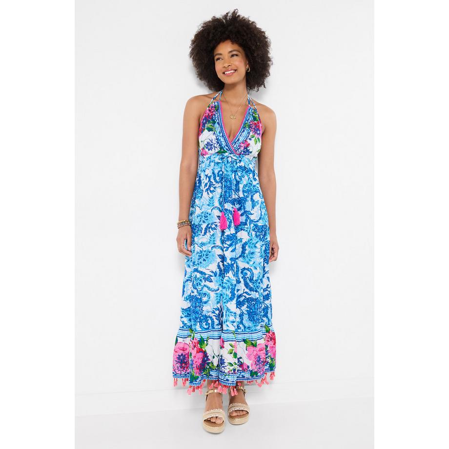 Joe Browns Abito Maxi Ricamato con Paillettes e Collo a Fascia  
