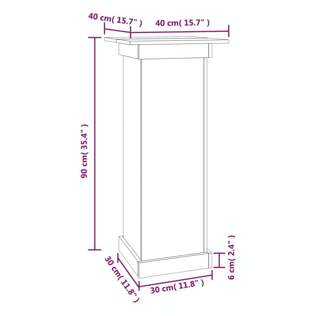 VidaXL supporto per fiori Pine Wood  