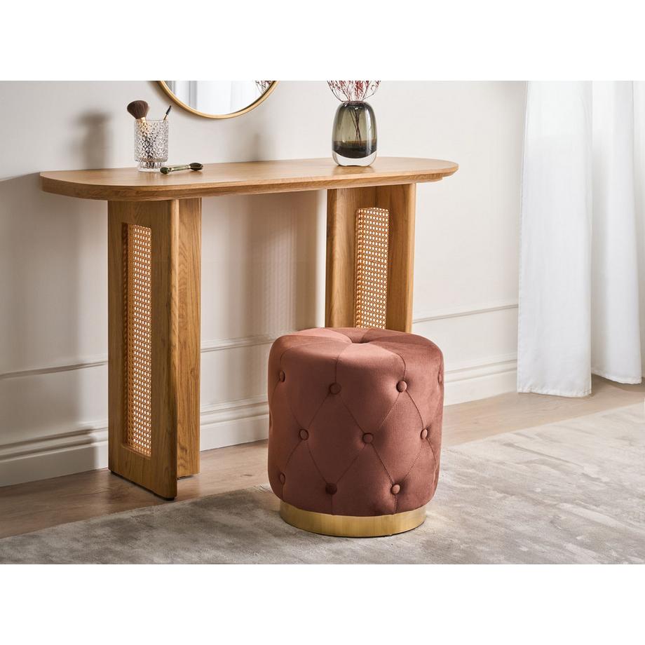 Beliani Pouf aus Samtstoff Retro CARROLLTON  