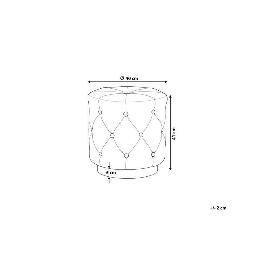 Beliani Pouf aus Samtstoff Retro CARROLLTON  