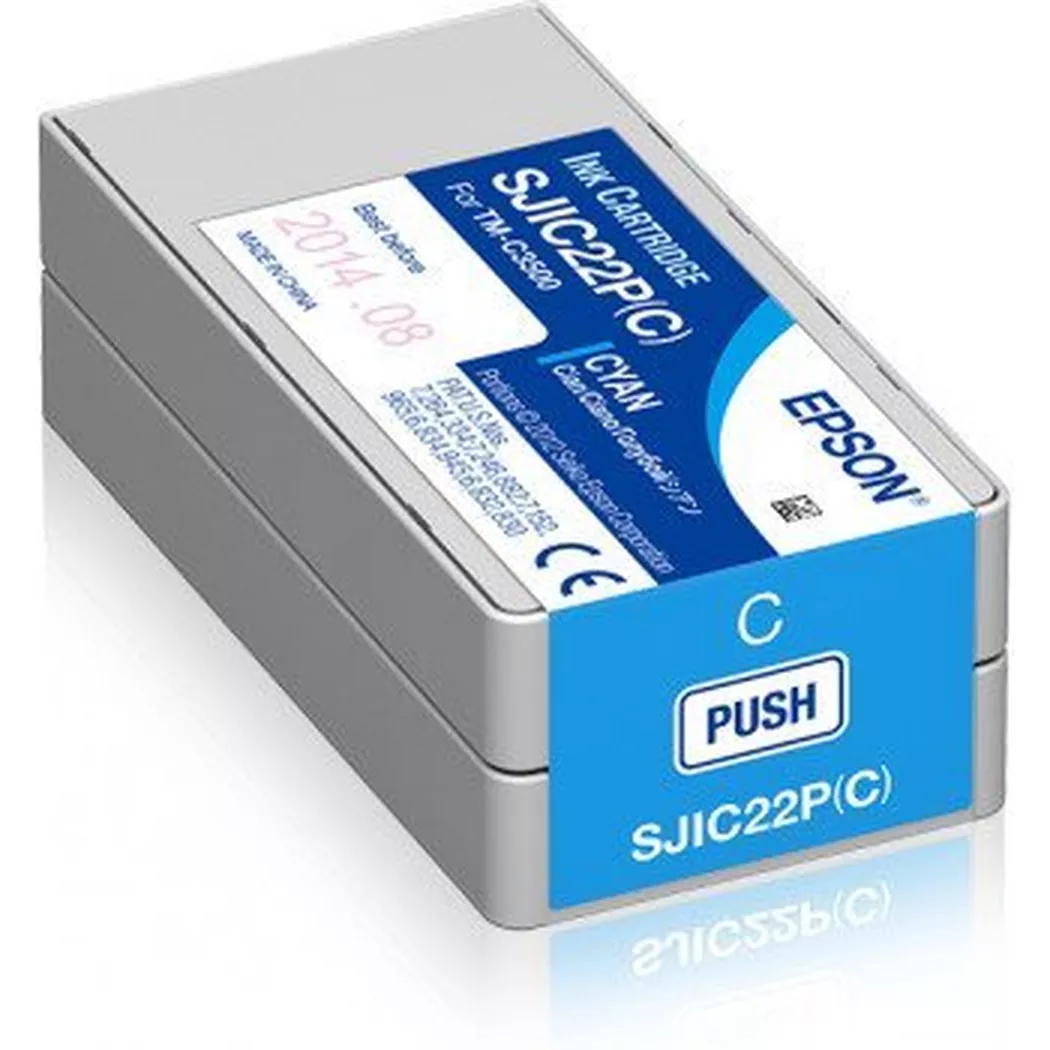 Epson – Tintenpatrone cyan S020602 TM-C 3500 32 ml, Cyan-Blau, One Size