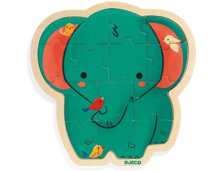 Djeco  Puzzle Elefant (14Teile) 