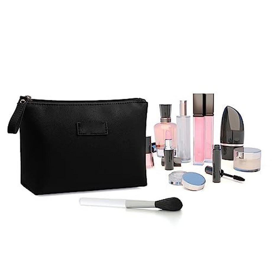 Only-bags.store  Kleine Kosmetiktasche für Handtasche, Reise Kosmetiktasche, Make up Tasche, PU Leder tragbare 