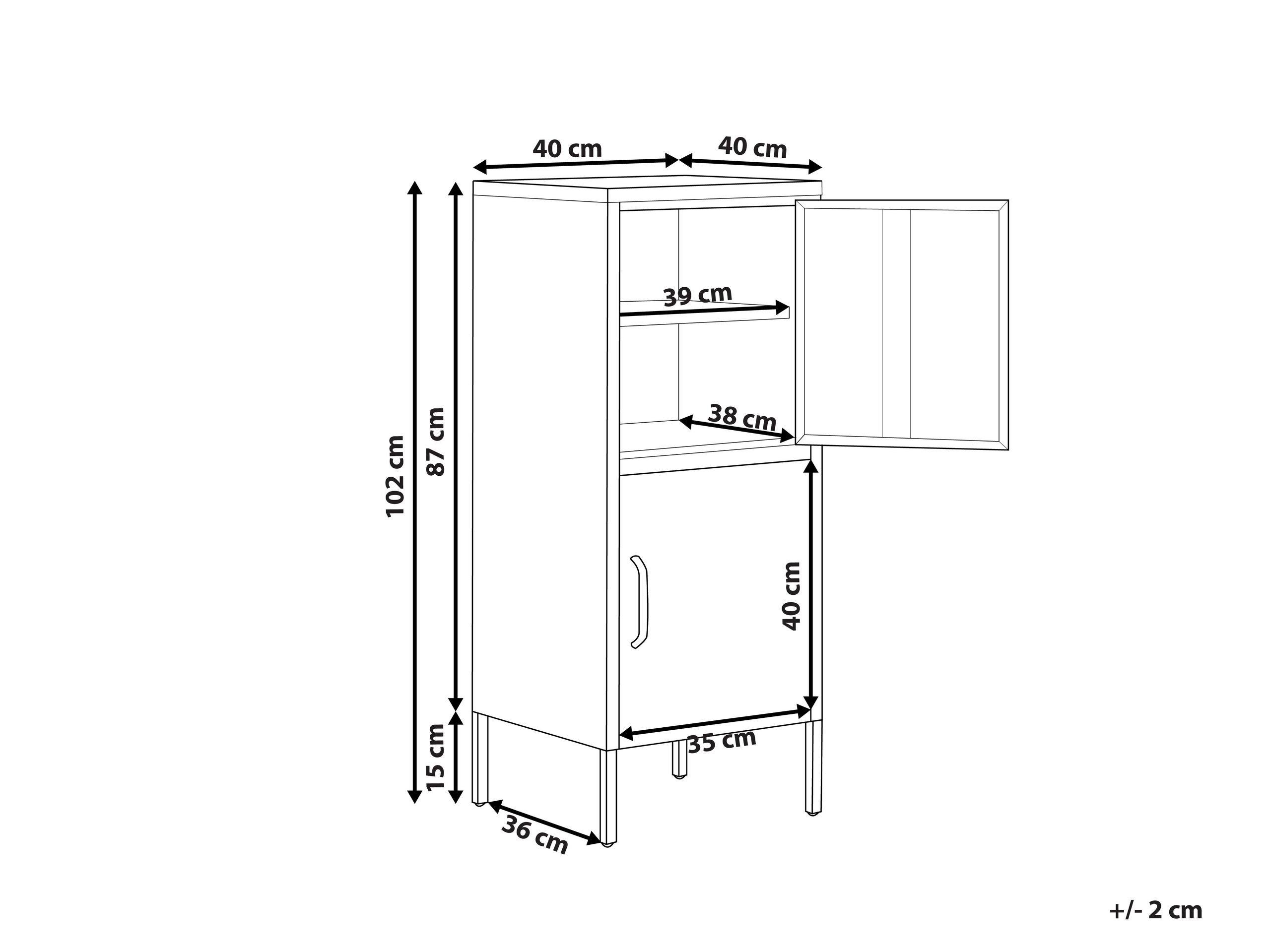 Beliani Büroschrank aus Stahl Modern HURON  