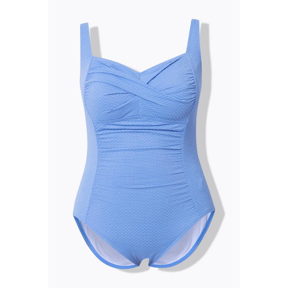 Ulla Popken Costume da bagno metallico coppe morbide Powermesh  